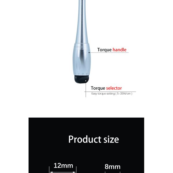 Silver Durable Universal Torque Wrench Dental Implants Multipurpose
