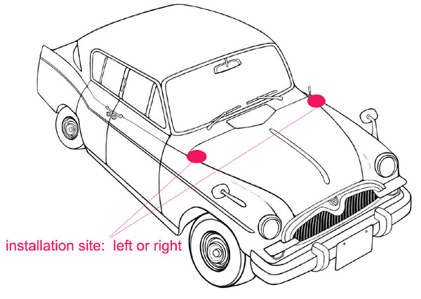 Side Mount Vehicle Radio Antenna , Am Fm Outdoor Antenna Fibreglass Mast