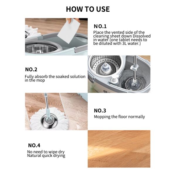 Portable Disposable Floor Cleaning Sheet Customizable Quick Dissolving