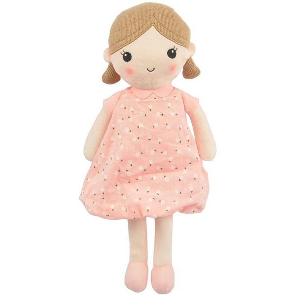 Shiny Crown Long Ears Pink Rabbit Plush Toy In Short Skirt