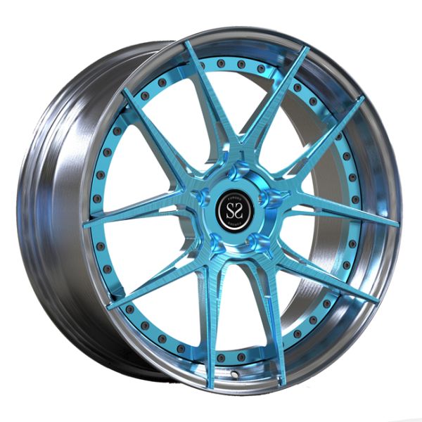 20inch 2 PC Piece Wheels Dark Polish Lips For Volkswagen T6 Monoblock Forged Brush Rims