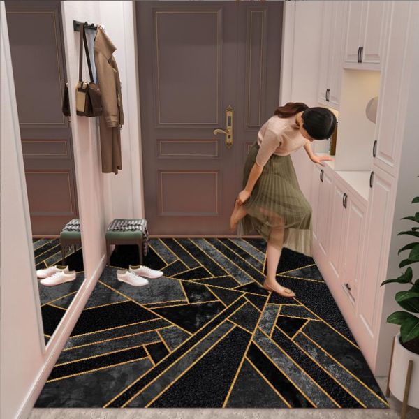 120*160cm Household Door Floor Carpet Rug Marble Entrance Corridor Mat