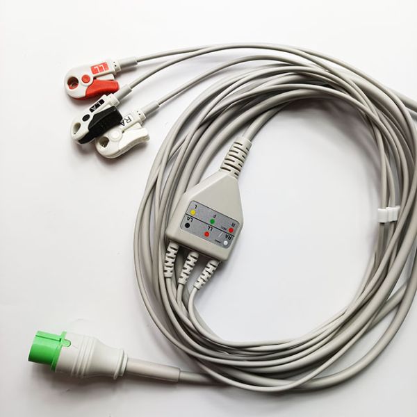 5 Lead IEC Clip Mindray Datascope ECG Cable For Fukuda Denshi Monitors
