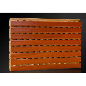Sound Absorption Wooden Grooved Acoustic Panel Polyester Melamine Diffuser