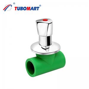 China Hot Cold Water Supply Shut Off Valve Corrosion Resistant PPR Stop Cock Valve on sale