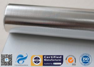 China Silver Coated Aluminium Foil Fiberglass Fabric 3732 0.43MM 430G Heat Reflective on sale