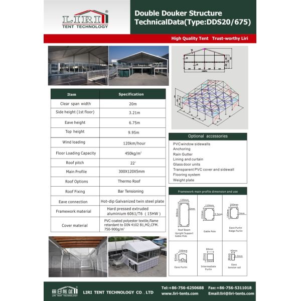 High Peak Double Decker Tents With ABS Hard Wall And Luxury Decoration For High Class Events