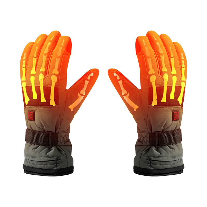 7.4V Lithium Battery Rechargeable Heated Gloves Electric 2200mah Smart USB Fishing Winter Ski Waterproof