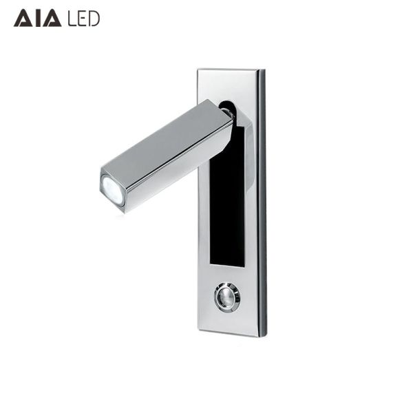 Adjustable recessed finished headboard wall light led bedside wall reading light/wall mounted reading wall light