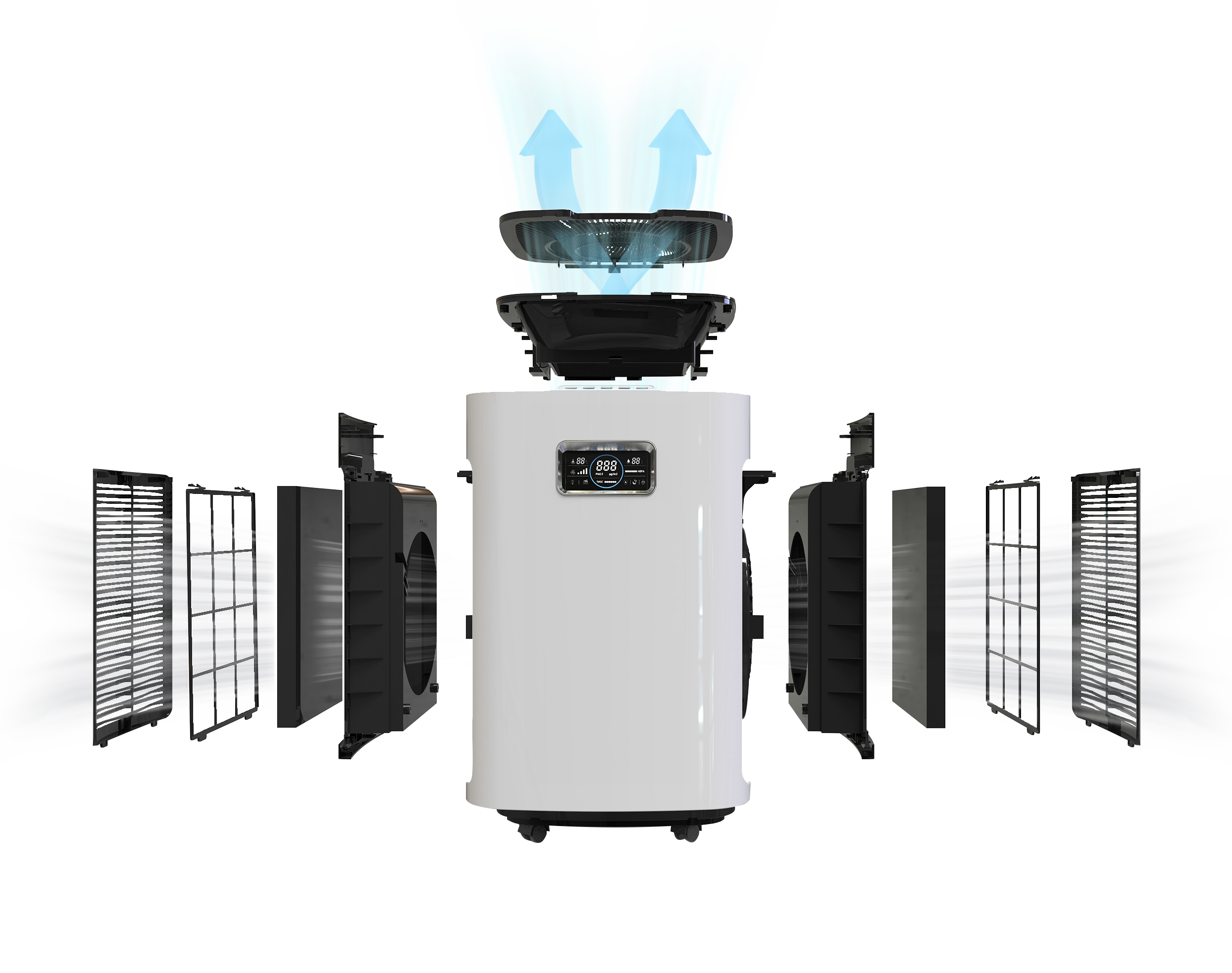 800m3/h Medic Therapeutics Air Purifier WIFI Double Sided