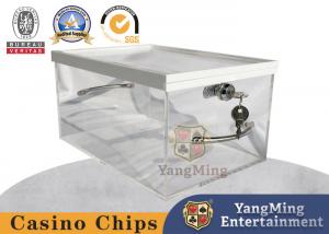 Cheap Large Capacity Transparent Acrylic Poker Discarded Box , Custom Poker Set Box wholesale