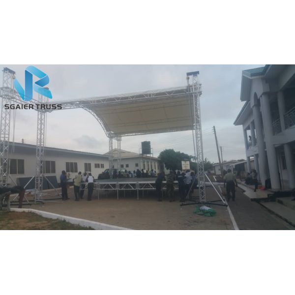 Sgaier Aluminium Lighting Truss , 450 * 450mm Exhibition Truss System With Canopy