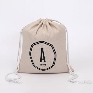 Cheap Elegant Mini Cotton Canvas Drawstring Bag With Digital Imprint Silk Screen wholesale