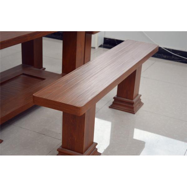 Wooden Grain Classic Aluminum Chair Eco Friendly Waterpoof Furniture