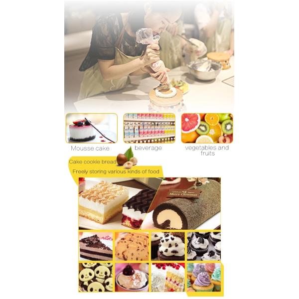 1200mm Fan Cooling Low Power Low Noise Natural Marble Base Three Layers Cake Display Freezer, 400L Cake Showcase