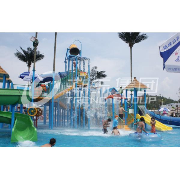 Commercial Medium Water House Aqua Playground Platform With Water Slide for Water Park