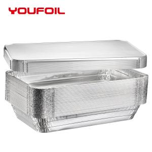 China Large Capacity Disposable Aluminum Foil Pan Full Size Pan with Lid on sale