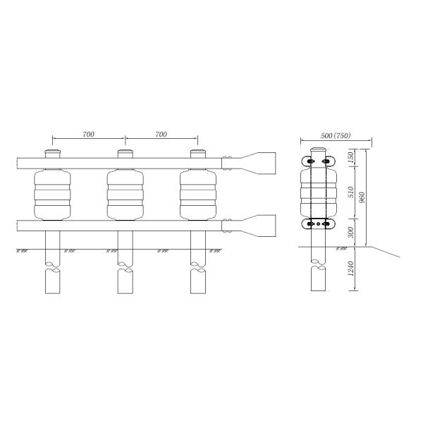 Road Traffic Safety ISO Standard PU and PVC Safety Roller Guard Rail Rolling Barrier