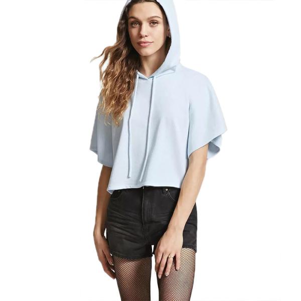 2019 Wholesale Women Sport Gym Crop Tops Hoodies cheap Gym Fitness Street Wear Hoodie