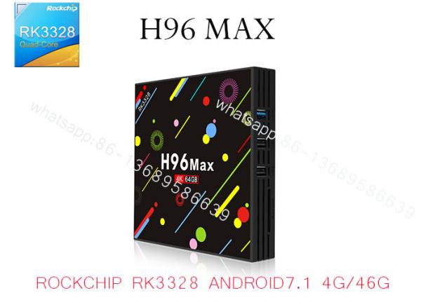 Quality H96 MAX 4G 64G LED DISPLAY SCREEN ANDROID 7.1 TV BOX RK3328 QUAD CORE CHIP USB3.0 4K HD TV BOX for sale