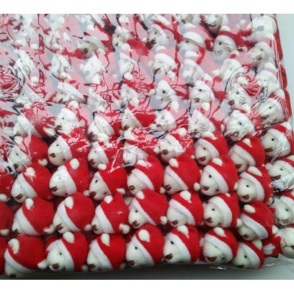 Mini Christmas Knuckle Bear 6cm Plush Toy Teddy Bear Doll Pendant with 6*3*2cm Size