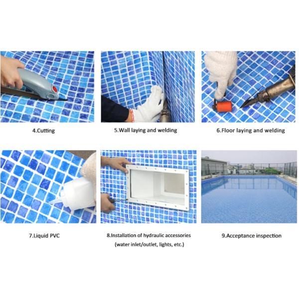 Rectangle Waterproof 1.2mm Pvc Swimming Pool Liner
