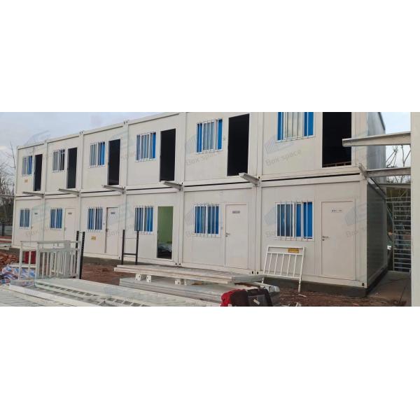 Boxspace 20ft Flat-Packed Container House Prefabricate Houses 6x3 Meter Temporary Worker Housing 2 Bedroom With Toilet And Beds
