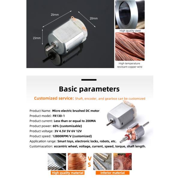 Faradyi Customizition Large Torque Micro Mini Brushless Dc Motor for High-end Toys Car Lock