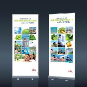 Advertising W80XH200cm Custom Beach Flags Roll Up Banner Printing Quadri