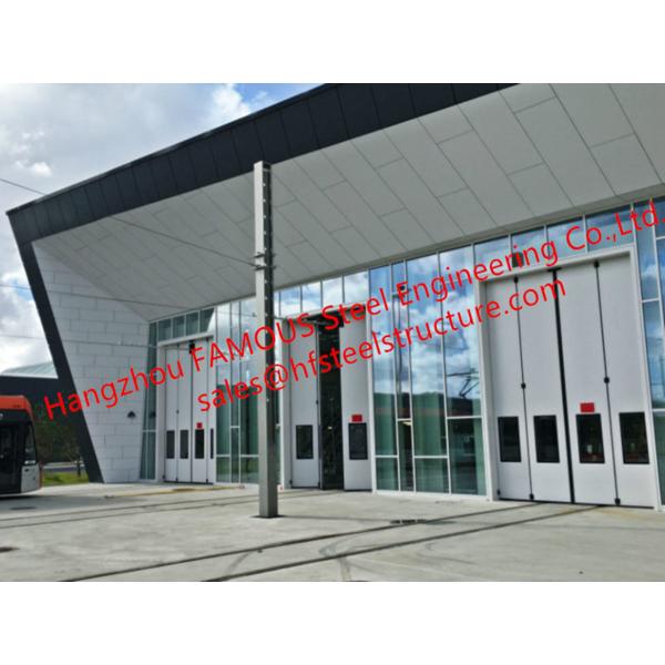 Multi Leaf Sliding Folding Depot Doors Commercial Folding Doors With Drive Systems Design