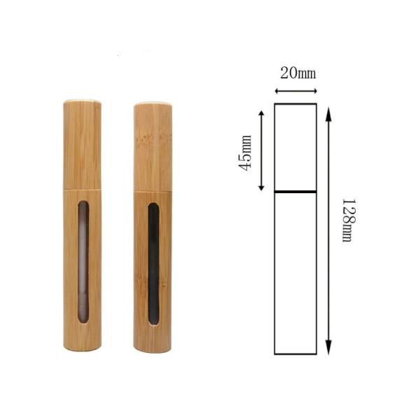 6 Gram 7ml Mascara Tubes Bulk Bamboo Cosmetic Packaging 129.5mm