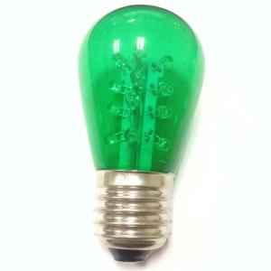 China holiday decorative lighting S14 lightbulbs transparent green color glass replacement lamp on sale