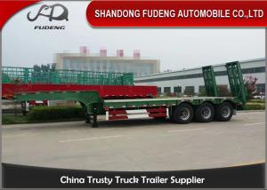 China 30 Ton - 60 Ton -100 Tons Customized Lowboy Semi Trailers / Drop Bed Low Loader Trailer on sale
