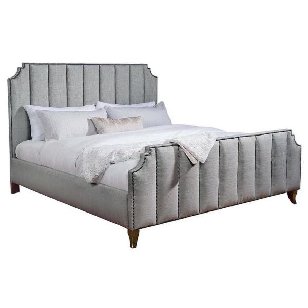 Quality Luxury upholstered headboard velvet fabric bed frame wood king size bed,hotel bed for sale