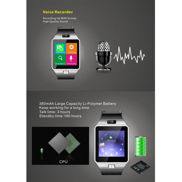 Clock Sync Notifier Bluetooth Smart Bracelet With 1.56 ” TFT LCD Touch Screen