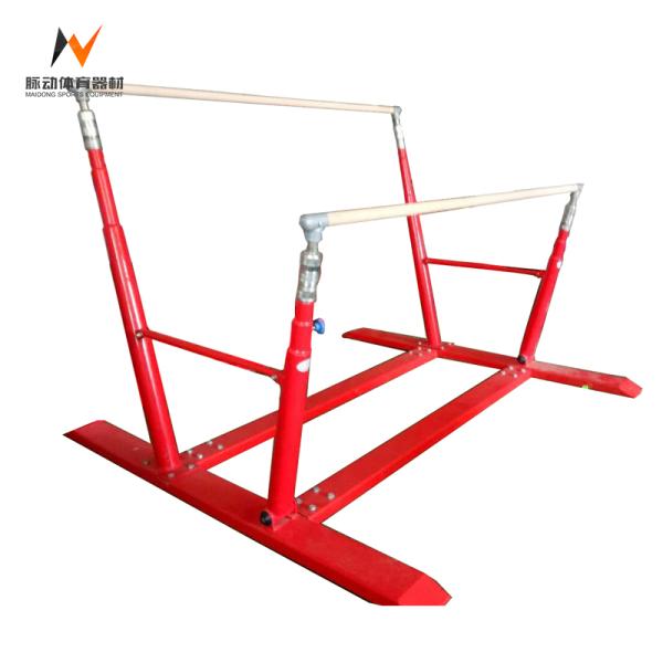 Kids Gymnastics Training Equipment Outdoor Uneven Bars with Extension Legs in Red