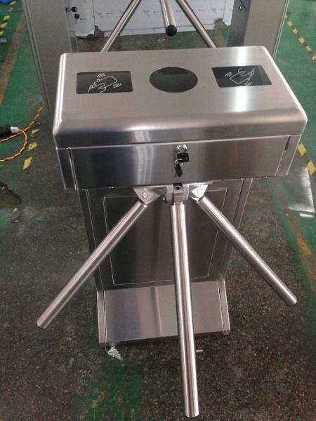 Quality #400 brushed treatment SUS304 Waist High Semi Automatic electronic tripod turnstile gate for sale