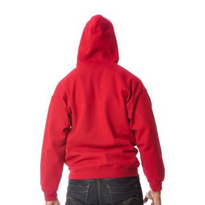 Red 270G/M2 Thin Pullover Hoodie , 2XL Hooded Pullover Sweatshirt