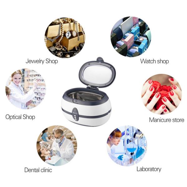 Glasses Dentures Jewelry Ultrasonic Glasses Cleaner 600ml 40kHz 35W With Proof PCB