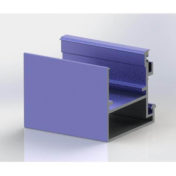 6000 Series Alloy Curtain Wall Aluminum Frame Purple Color Elegant Appearance