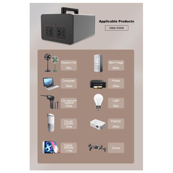 Ultra Durable Solar Generator Portable Power Station Li-Ion Battery Outdoor Power Bank 220V