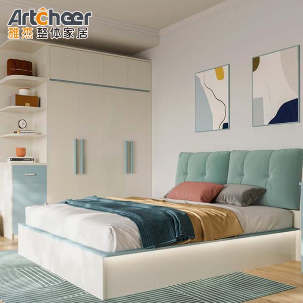 Modern White Wardrobe with Adjustable Shelf Eco-Friendly and Stylish Material Grade E1