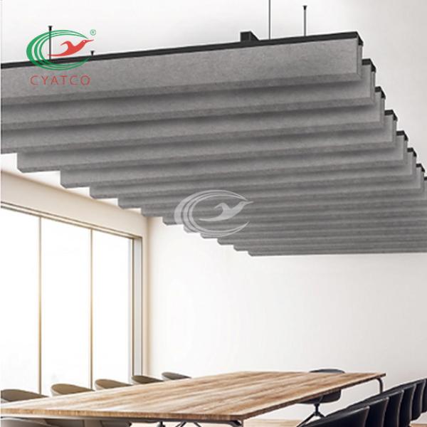 SGS Polyester PET Acoustic Ceiling Panels Harmless Mildewproof