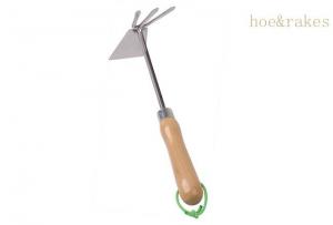 China brown wood handle gardening tool with best garden rakes&pickaxe on sale