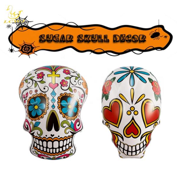 Softball Fans' Must-Have Inflatable Halloween Sugar Skull Decoration For Yard Garden