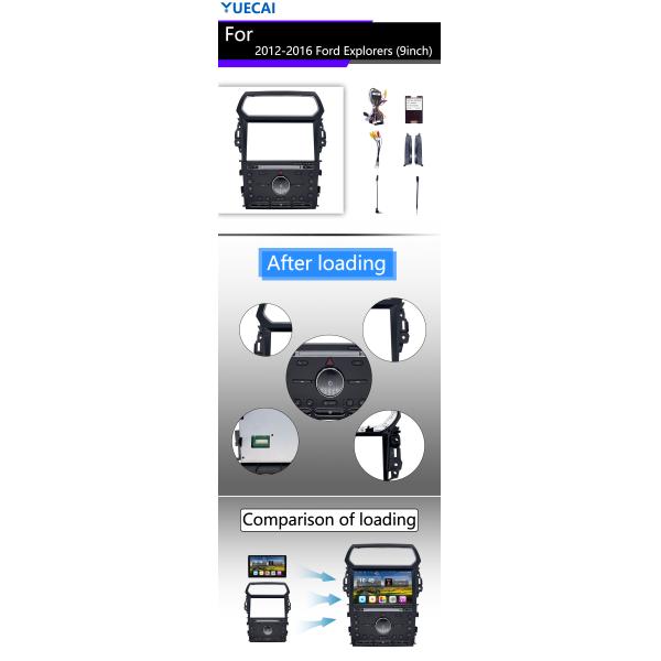 2012-2016 Ford Explorer 9 Inch Multimedia Car Radio With Bluetooth Connectivity