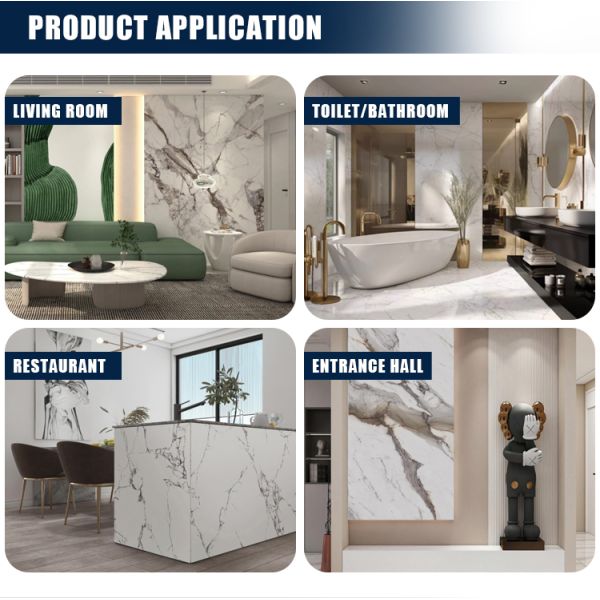 Modern PVC Wall Panel Antistatic UV Waterproof Marble Plastic Sheet for Outdoor Kitchen Apartment Bathroom Living Room