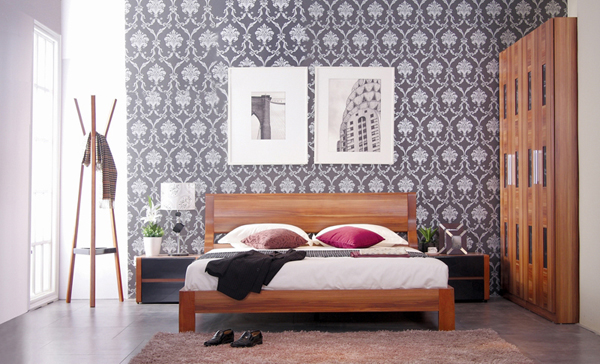 Modern high quality wood frame grey fabric bar stool