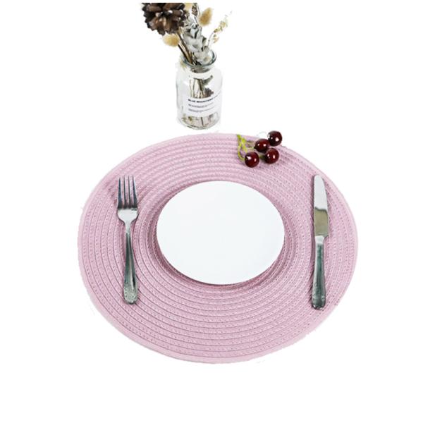 Kitchen Room Space Luxury Golden Waterproof PVC Round Christmas Dining Table Place Mats