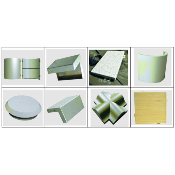 Curved Aluminum Wall Panels / Architectural Metal Ceiling Tiles Suspended